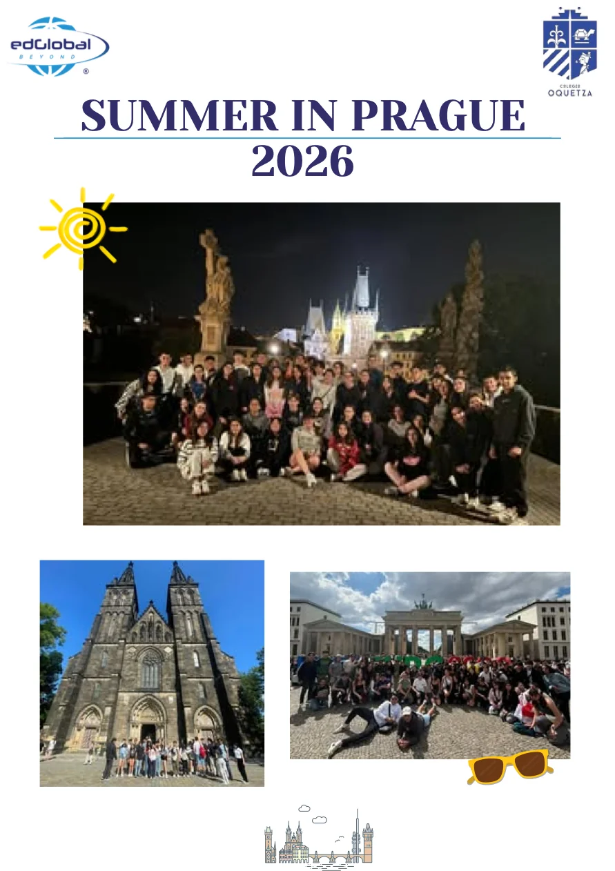 Alumnos del Colegio OQUETZA en Praga, verano 2026